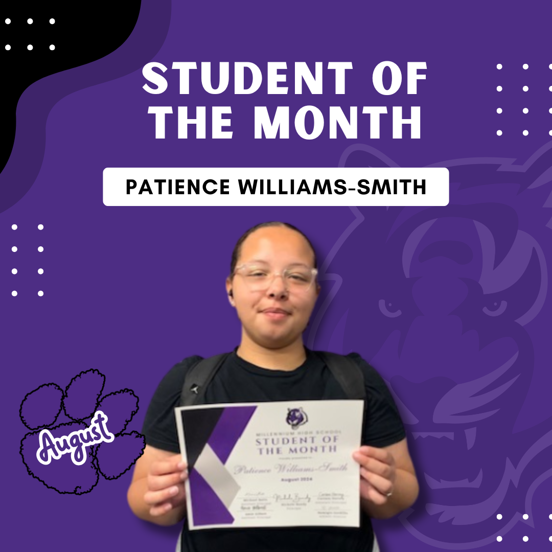  Patience Williams-Smith August Student of the Month